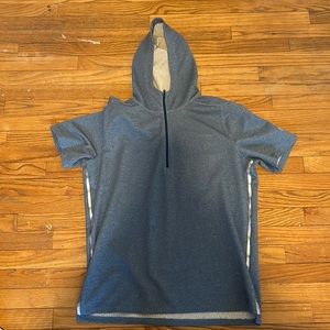 Blue men’s XL short sleeve quarter zip